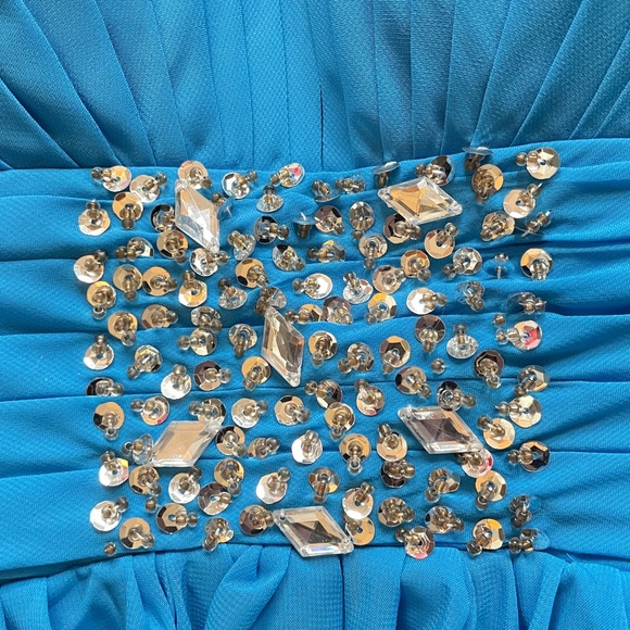 EUC Dasha's Cocktail A-Line Dress in Blue Size 4 - Picture 6 of 8